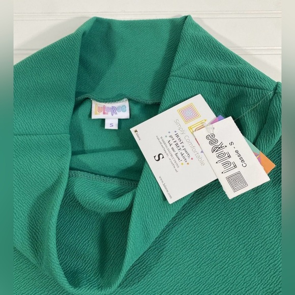 LuLaRoe Cassie Pencil Skirt Colorblock Green Pink Womens Size Small Stretch LLR - Picture 4 of 11